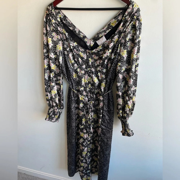 CINQ A SEPT||JESSICA PANELED PRINT MIDI DRESS, Size 10, Like New Retails $425 - Picture 7 of 14